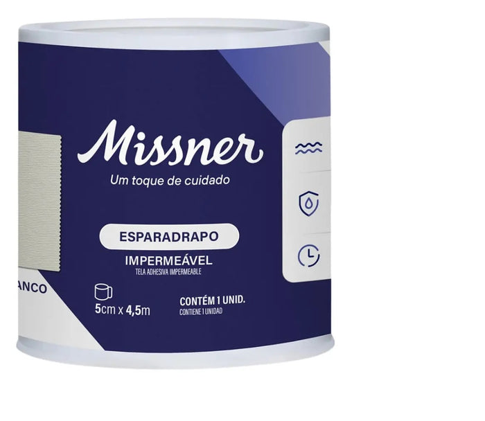 ESPARADRAPO IMPERMEAVEL BRANCO MISSNER 5,0CM X 4,5M