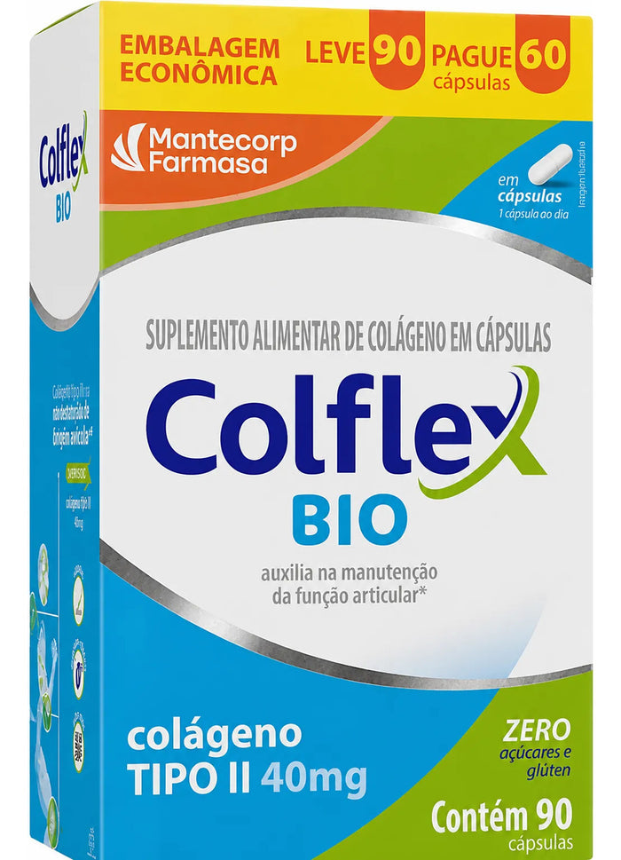 Colflex Bio Colágeno Tipo Ll 90 Comprimidos Sem Sabor Sem Sabor