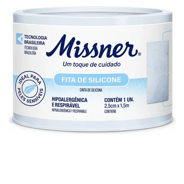 FITA DE SILICONE HIPOALERGENICA 2,5CM X 1,5M 1 UNID MISSNER