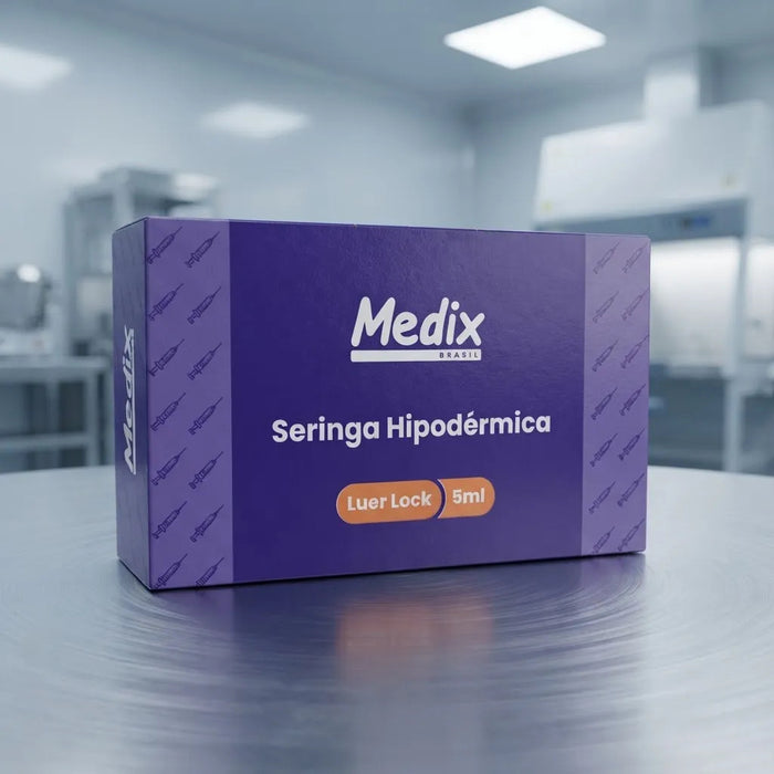 100 Un Seringa Descartavel Medix 5 Ml Luer Lock Sem Agulhaa 5 Ml