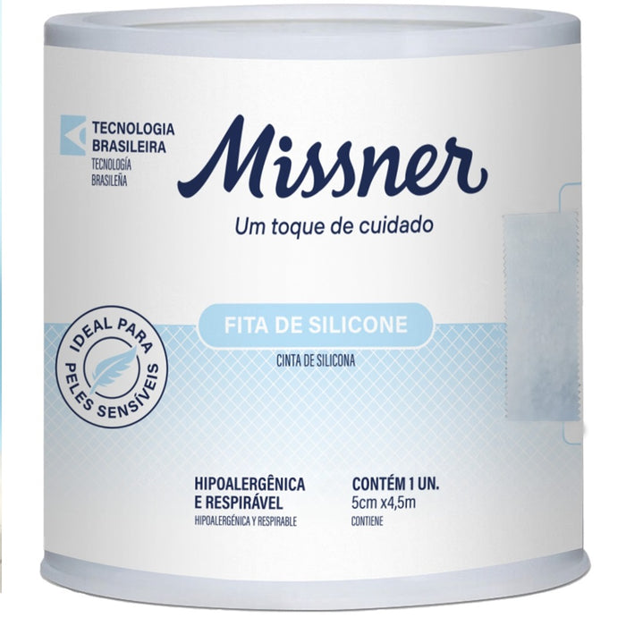 FITA DE SILICONE HIPOALERGICA MISSNER 5,0CM X 4,5M