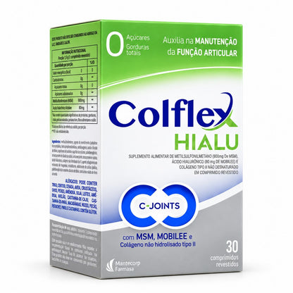 Suplemento de Colágeno Tipo II com MSM e Ácido Hialurônico 30 Comprimidos – Colflex Hialu